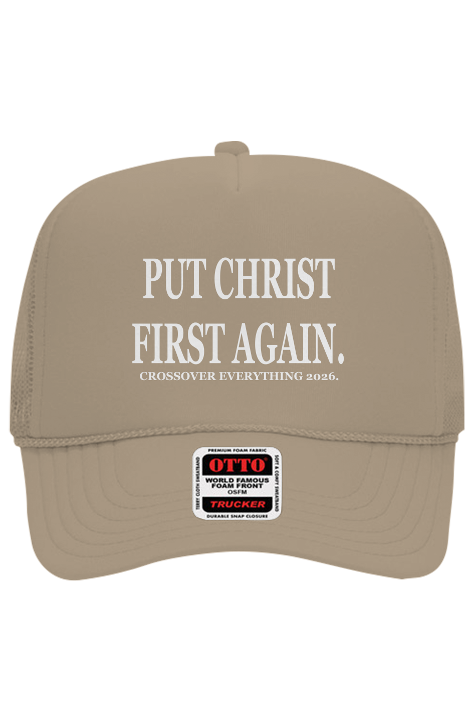 PUT CHRIST FIRST AGAIN C.O.E. Trucker Hat